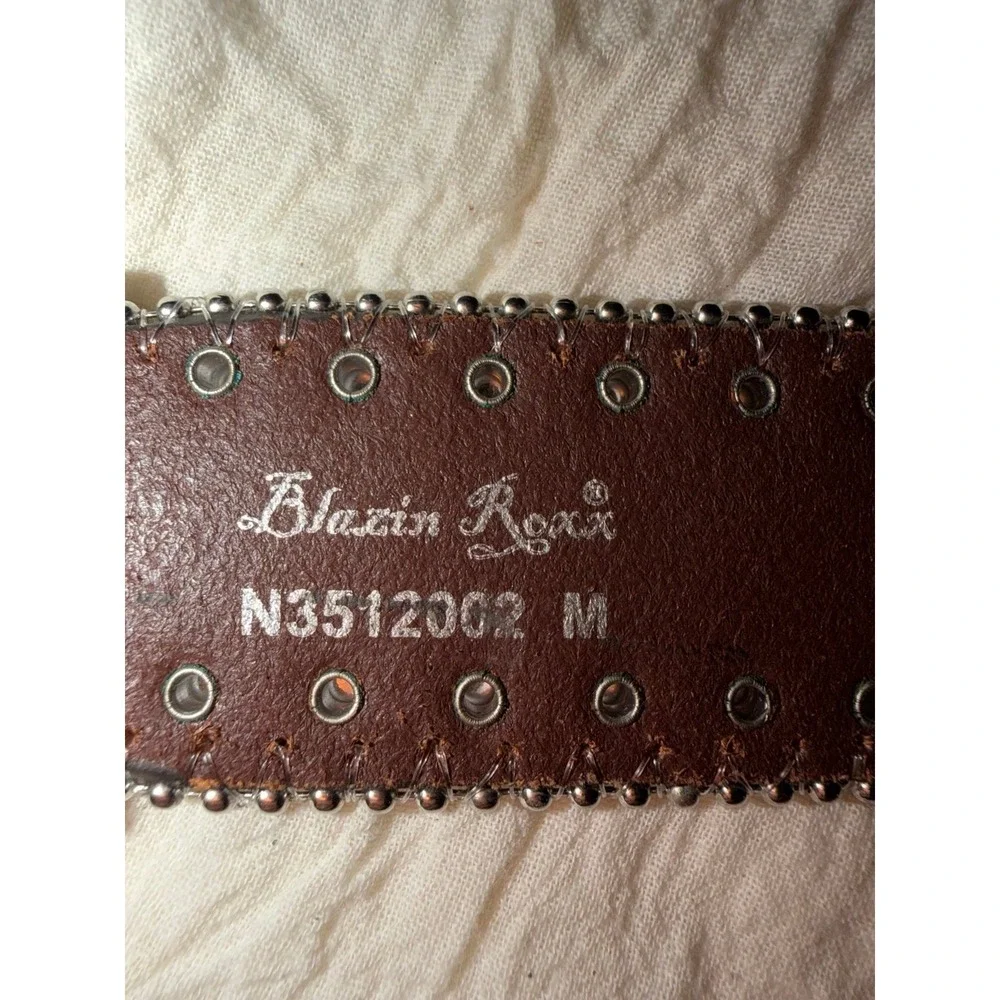Blazin Roxx Women's Brown Croc Print Rhinestone Western Belt N3512002